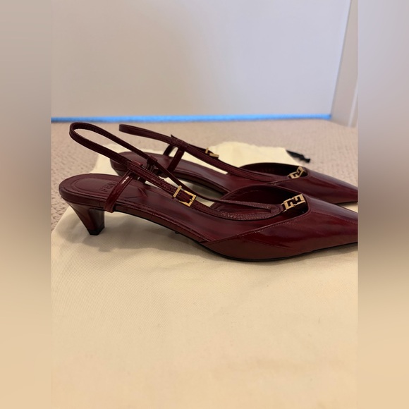 Fendi FFold Leather slingbacks - Picture 3 of 6